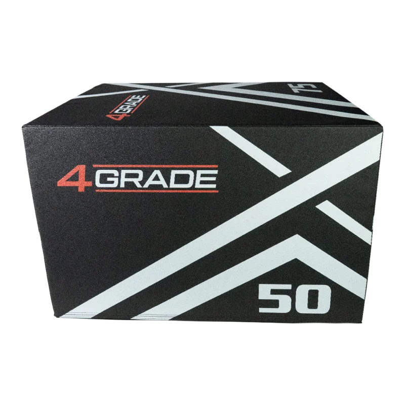 Miękka skrzynia plyometryczna SOFT PLYO BOX 3w1, idealna do bezpiecznych treningów widziana od frontu.