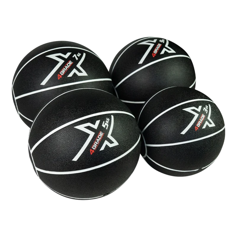 Piłka lekarska 4GRADE New Rubber, idealna do treningu siłowego i funkcjonalnego.