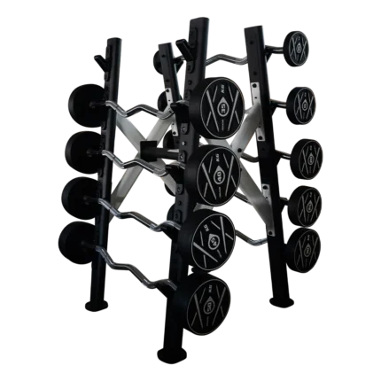 Designerski stojak na 10 sztang 4GRADE w kolorze czarny mat z boku