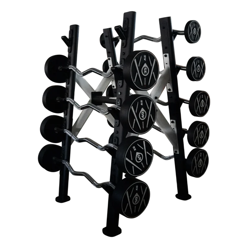 Designerski stojak na 10 sztang 4GRADE w kolorze czarny mat z boku