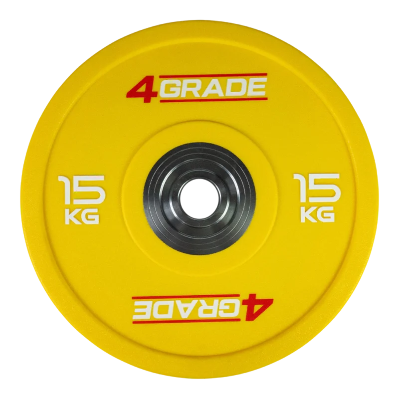 alerz olimpijski CPU Bumper Plate 4GRADE o wadze 15 kg żółty
