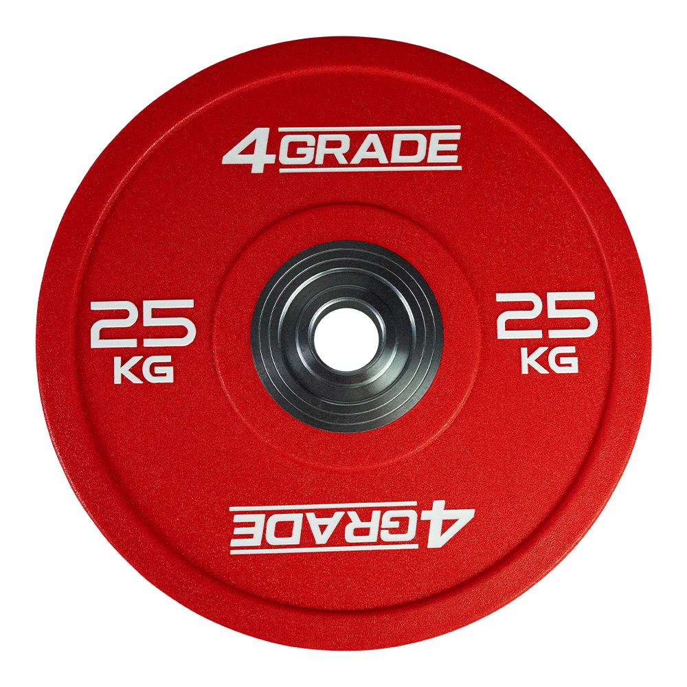 talerz-olimpijski-cpu-bumper-plate-4grade-25kg alerz olimpijski CPU Bumper Plate 4GRADE o wadze 25 kg czerwony