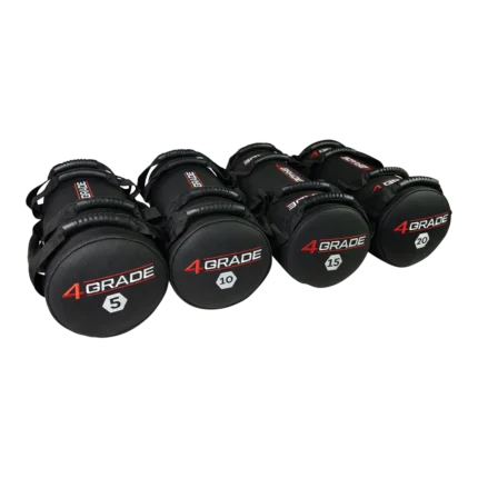 Zestaw worków treningowych Power Bag 4GRADE z nowymi uchwytami, idealny do treningu funkcjonalnego.