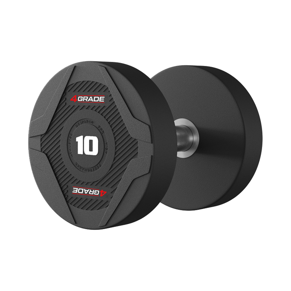 hantla-uretanowa-4grade-10kg Hantla uretanowa 4GRADE 10 kg, z solidną stalową głowicą.