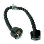 Gruby czarny sznur nylonowy do wyciągu z gumowymi zakończeniami 4GRADE