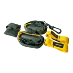 Kompletny zestaw żółto-czarnych taśm podwieszanych 4GRADE z uchwytem na drzwi