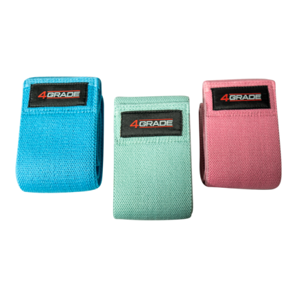 Zestaw trzech materiałowych gum oporowych Hip Band 4Grade