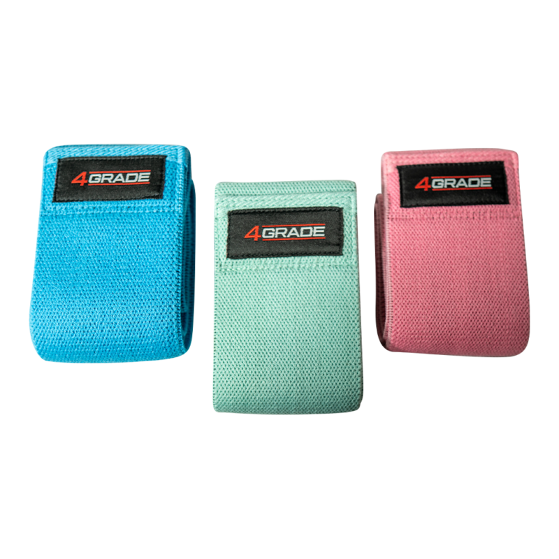 Zestaw trzech materiałowych gum oporowych Hip Band 4Grade